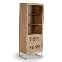 Design Bücherregal aus Mangobaum Massivholz - Valuta