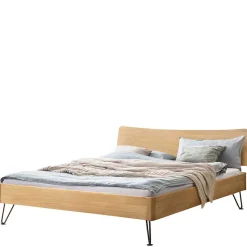 Design Bett aus hell geölter Eiche - Promenada
