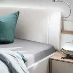 Design Bettgestell inklusive Kopfteil Lampen LED - Crascanu