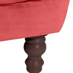 Design Dreisitzer aus Samtvelours in Rot - Rosanna