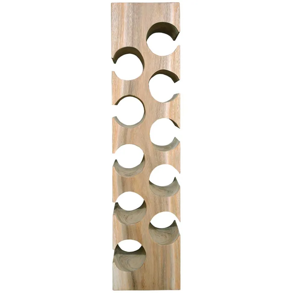 Design Flaschenregal aus Mangobaum Massivholz - Yucata