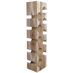 Design Flaschenregal aus Mangobaum Massivholz - Yucata