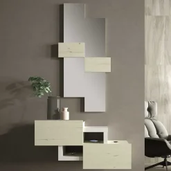 Design Flur Set in Cremefarben & Weiß - Timos (zweiteilig)