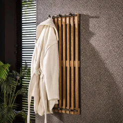 Design Garderobe aus Mangoholz in Sand - Laan