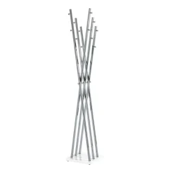 Design Garderobe in Chrom mit Weiß - Bicova