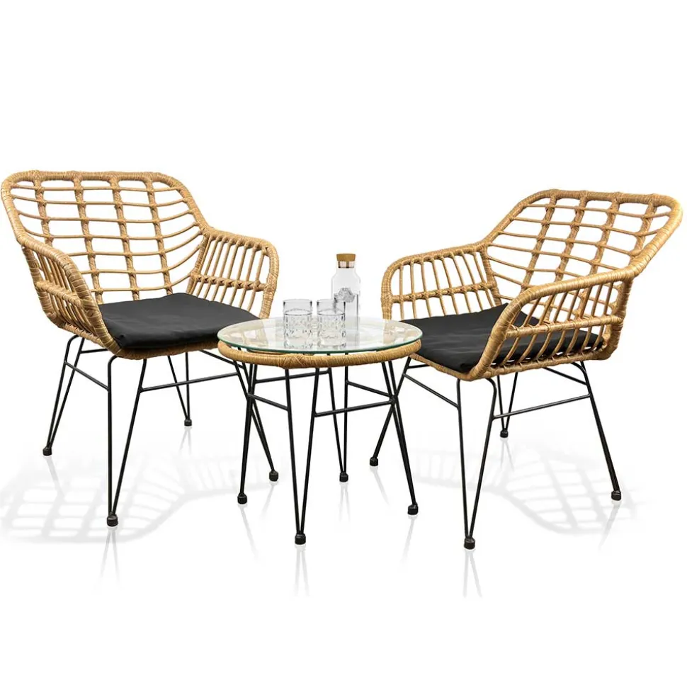 Design Garten Sitzgruppe für Zwei - Kolage (dreiteilig)