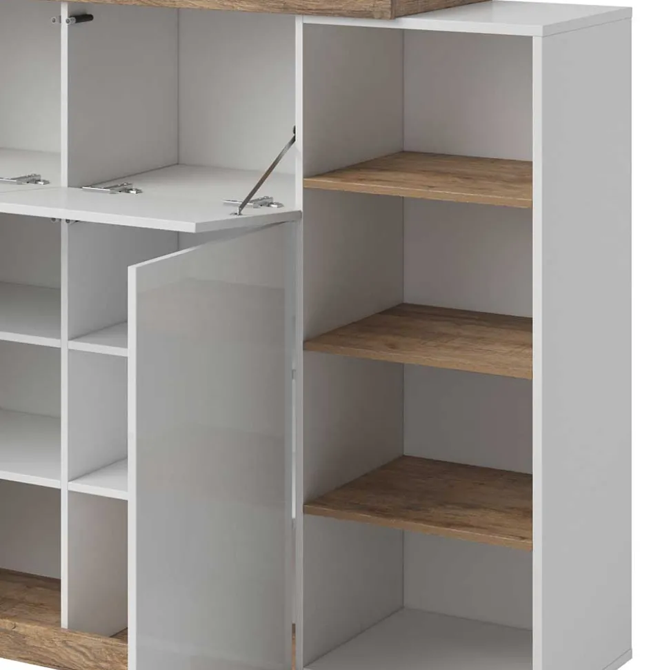 Design Highboard mit 2 Klappen & 2 Türen - Milvara