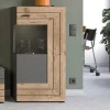 Design Highboard mit Glas 60x117x37 cm - Scarlett