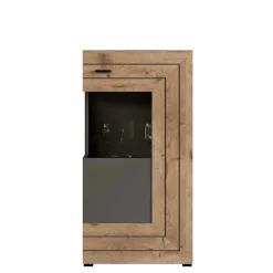 Design Highboard mit Glas 60x117x37 cm - Scarlett
