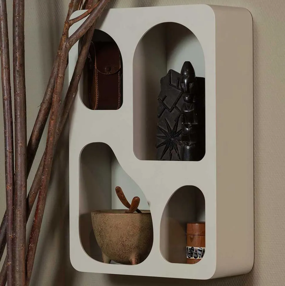 Design Hängeregal in Hellgrau - Martinus