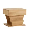 Design Holz Nachttisch Zavatraos mit Zeitungsständer