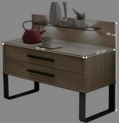 Design Loft Bett mit Nachttischen - Licruva (dreiteilig)