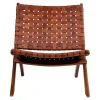 Design Lounge Stuhl aus Leder Geflecht - Maisu