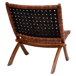 Design Lounge Stuhl aus Leder Geflecht - Maisu