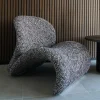 Design Loungesessel in Dunkelbraun meliert - Sacalobra