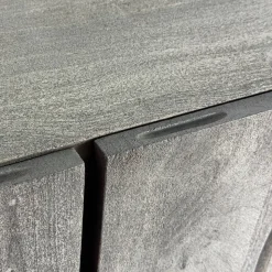Design Lowboard in Grau und Chrom - Vientor