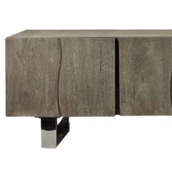 Design Lowboard in Grau und Chrom - Vientor