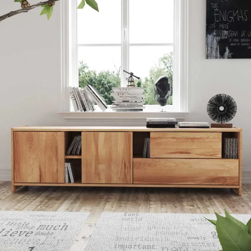 Design Lowboard Salomonia aus Kernbuche Massivholz