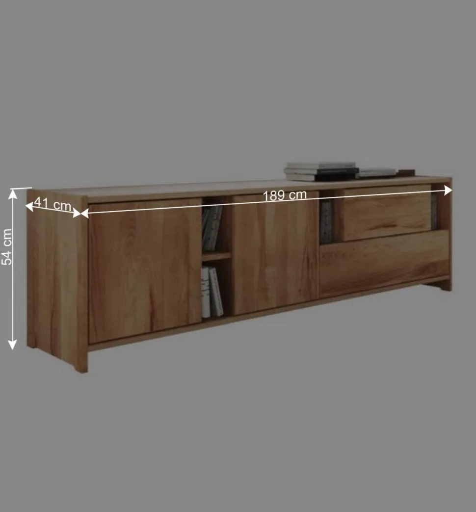 Design Lowboard Salomonia aus Kernbuche Massivholz