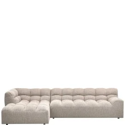 Design Polsterecke in Beigegrau meliert - Biatrore