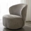 Design Polstersessel in Beige Stoff - Heavy