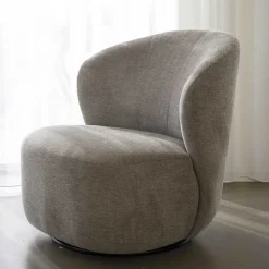 Design Polstersessel in Beige Stoff - Heavy