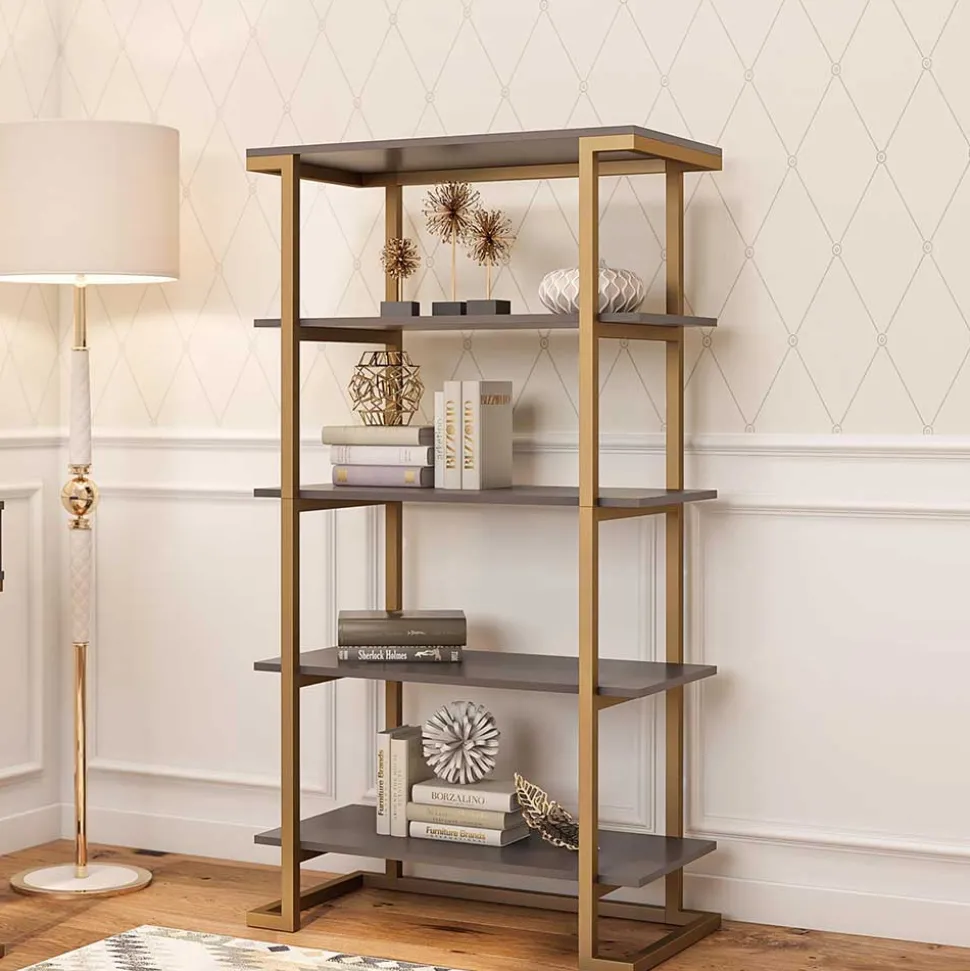 Design Regal in Grau und Messing - Woman