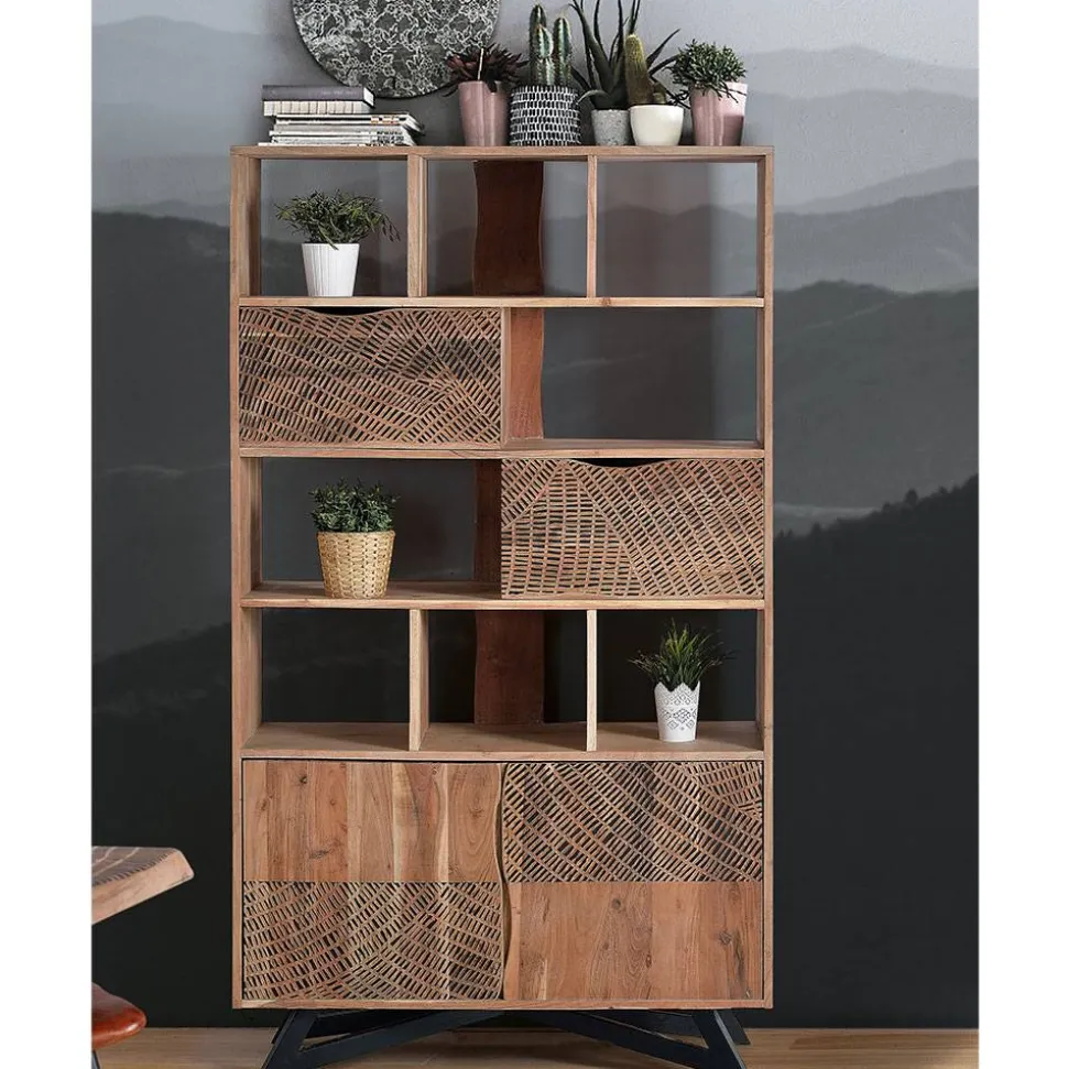 Design Regal mit Türen und Schubladen - Merlan
