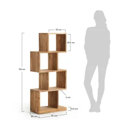 Design Regal Vilarila aus Recyclingholz Teak