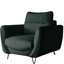 Design Samtsessel in Dunkelgrün - Major