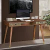 Design Schreibtisch aus Mangoholz und Metall - Filurina
