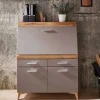 Design Sekretär in Grau & Eiche NB - Zella