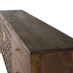 Design Sideboard in Walnussbraun und Gold - Feregato