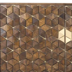 Design Sideboard in Walnussbraun und Gold - Feregato