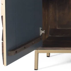 Design Sideboard in Walnussbraun und Gold - Feregato