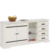 Design Sideboard in Weiß mit Schwarz - Manduza