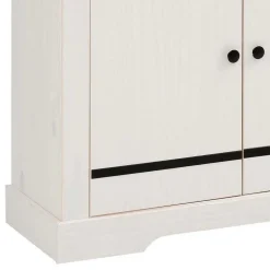 Design Sideboard in Weiß mit Schwarz - Manduza