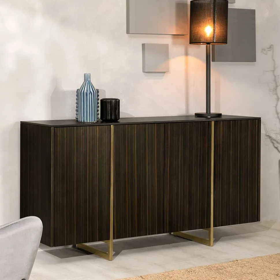 Design Sideboard mit Ebenholz Furnier - Estaguma