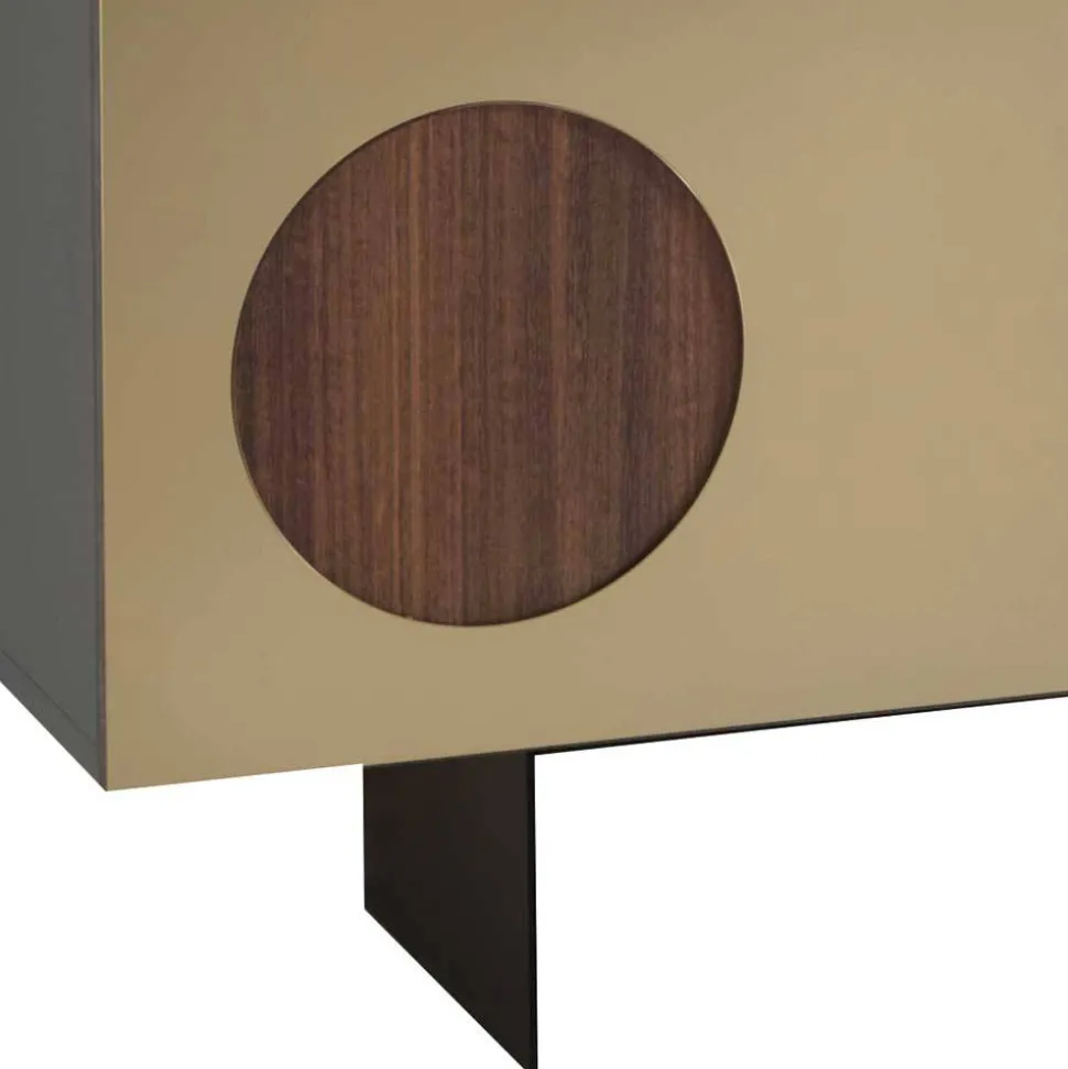 Design Sideboard mit Spiegelglas in Bronze - Fino