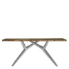 Design Tisch mit bunter Altholzplatte Shabby - Enyi