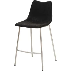Design Tresenstuhl in Schwarz & Edelstahl - Polaris