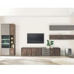 Design TV Anbauwand Möbelset - Mundo (vierteilig)