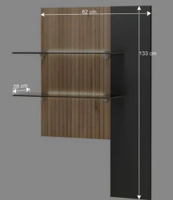 Design TV Anbauwand zweifarbig - Cruzca (dreiteilig)