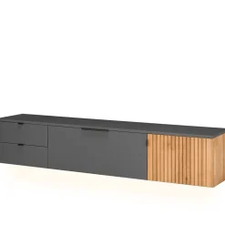 Design TV Anbauwand zweifarbig - Cruzca (dreiteilig)