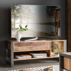 Design TV Board aus Recyclingholz & Metall - Acira