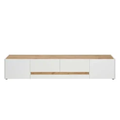 Design TV Board in Weiß & Wildeiche Optik - Nonessia