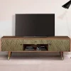 Design TV Kommode aus Mangoholz und Metall - Filurina