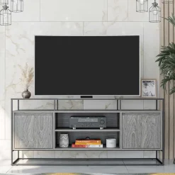 Design TV Kommode in Eiche Grau - Midland