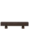 Design TV Lowboard aus Mangoholz in Walnuss Braun - Glancossa