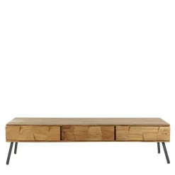 Design TV Tisch mit Schubladen aus Akazie - Tomya